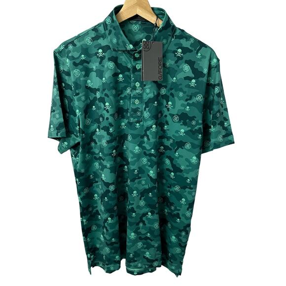 G/FORE | Shirts | Gfore Polo Shirt Mens Medium Golf Skull Bones Camo ...